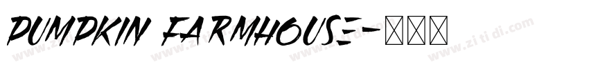 Pumpkin Farmhouse字体转换